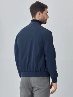 New Bomber Jacket With Double Collar and Zip Pockets Blusões