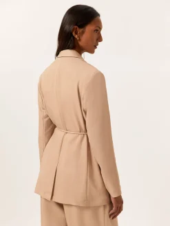 Discount Casual Blazer in Tencel & Rayon Blend With Belt MULHER Blazers