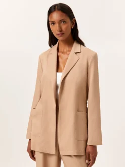 Discount Casual Blazer in Tencel & Rayon Blend With Belt MULHER Blazers