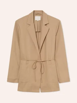 Discount Casual Blazer in Tencel & Rayon Blend With Belt MULHER Blazers