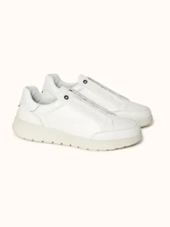 Sale Casual Sneakers in Premium Leather with Elastic Fastening Sneakers