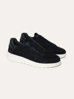 Outlet Casual Sneakers in Premium Suede with Elastic Fastening Sneakers