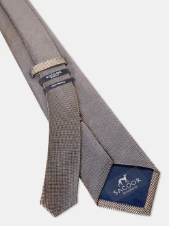 New Checkered Pattern Tie 100% Silk 7,5cm Gravatas