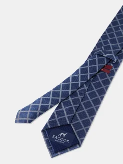 Best Checkered Pattern Tie 100% Silk 7,5cm Gravatas