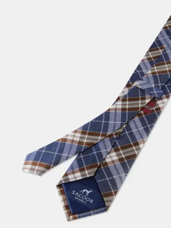 Clearance Checkered Pattern Tie 100% Silk 7,5cm Gravatas