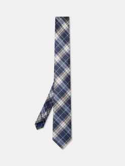 Clearance Checkered Pattern Tie 100% Silk 7,5cm Gravatas