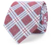 New Checkered Pattern Tie 100% Silk 8cm Gravatas
