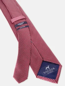 Sale Checkered Pattern Tie 100% Silk 7,5cm Gravatas