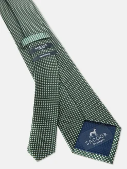 Sale Checkered Pattern Tie 100% Silk 7,5cm Gravatas