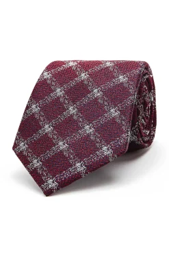 Discount Checkered Pattern Tie 100% Silk 8cm Gravatas