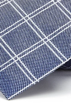 Checkered Pattern Tie 100% Silk 8cm Gravatas
