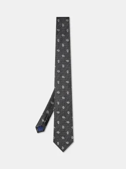 Cornucopia Pattern Tie 100% Silk 7,5cm Gravatas