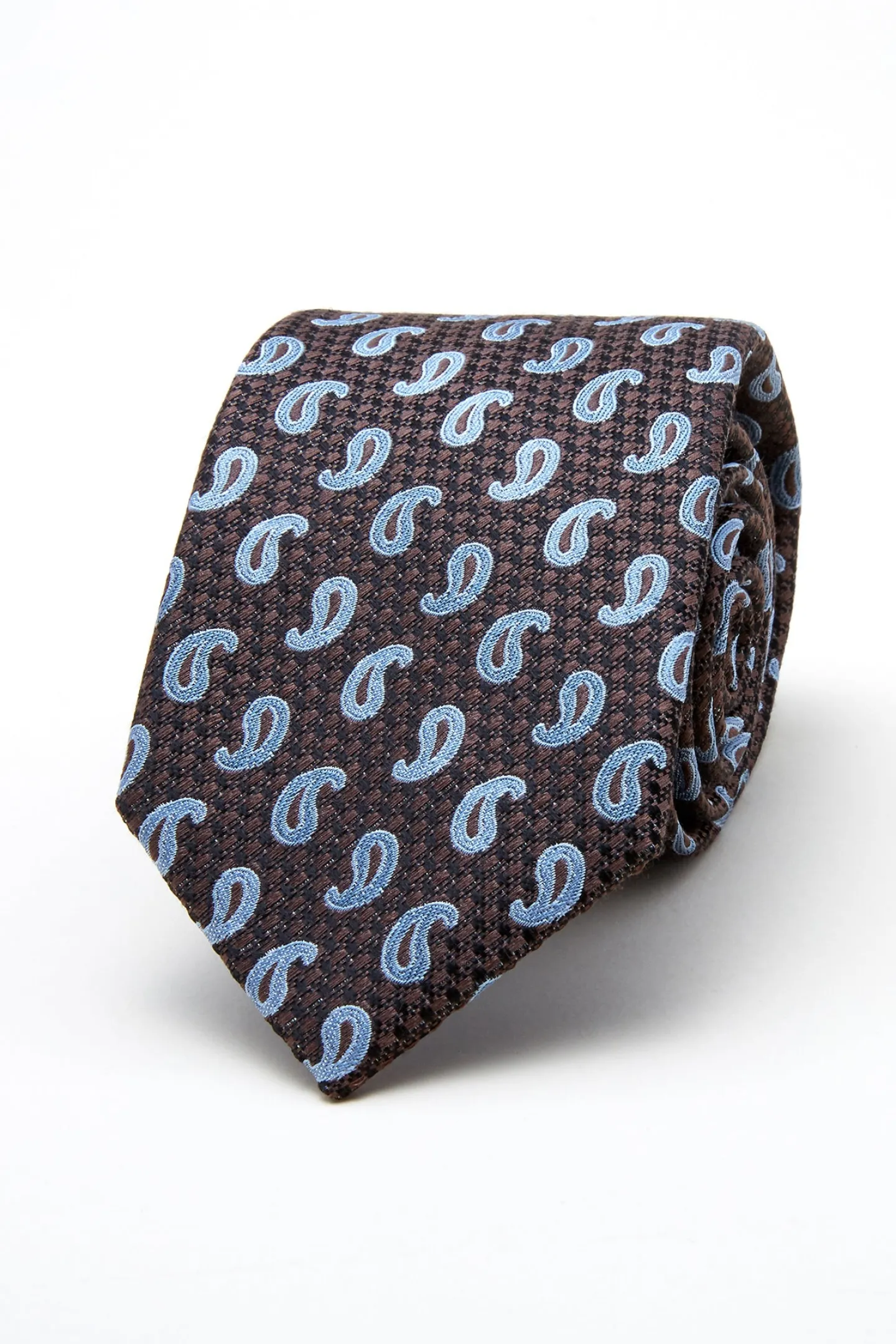 New Cornucopia Pattern Tie Silk and Wool Blend 7,5cm Gravatas