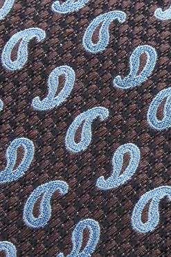 New Cornucopia Pattern Tie Silk and Wool Blend 7,5cm Gravatas