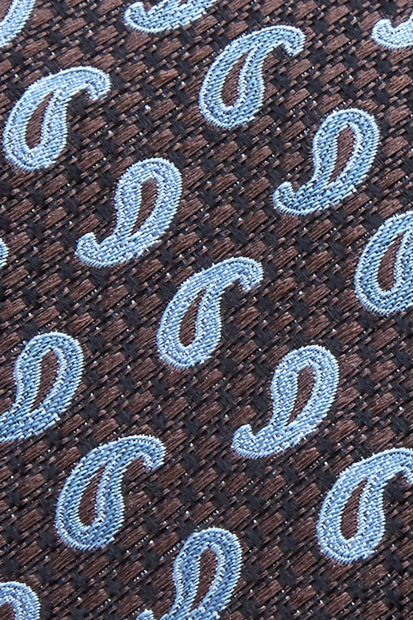 New Cornucopia Pattern Tie Silk and Wool Blend 7,5cm Gravatas