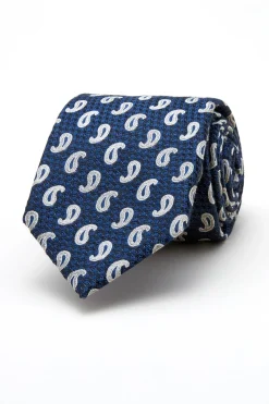 New Cornucopia Pattern Tie Silk and Wool Blend 7,5cm Gravatas