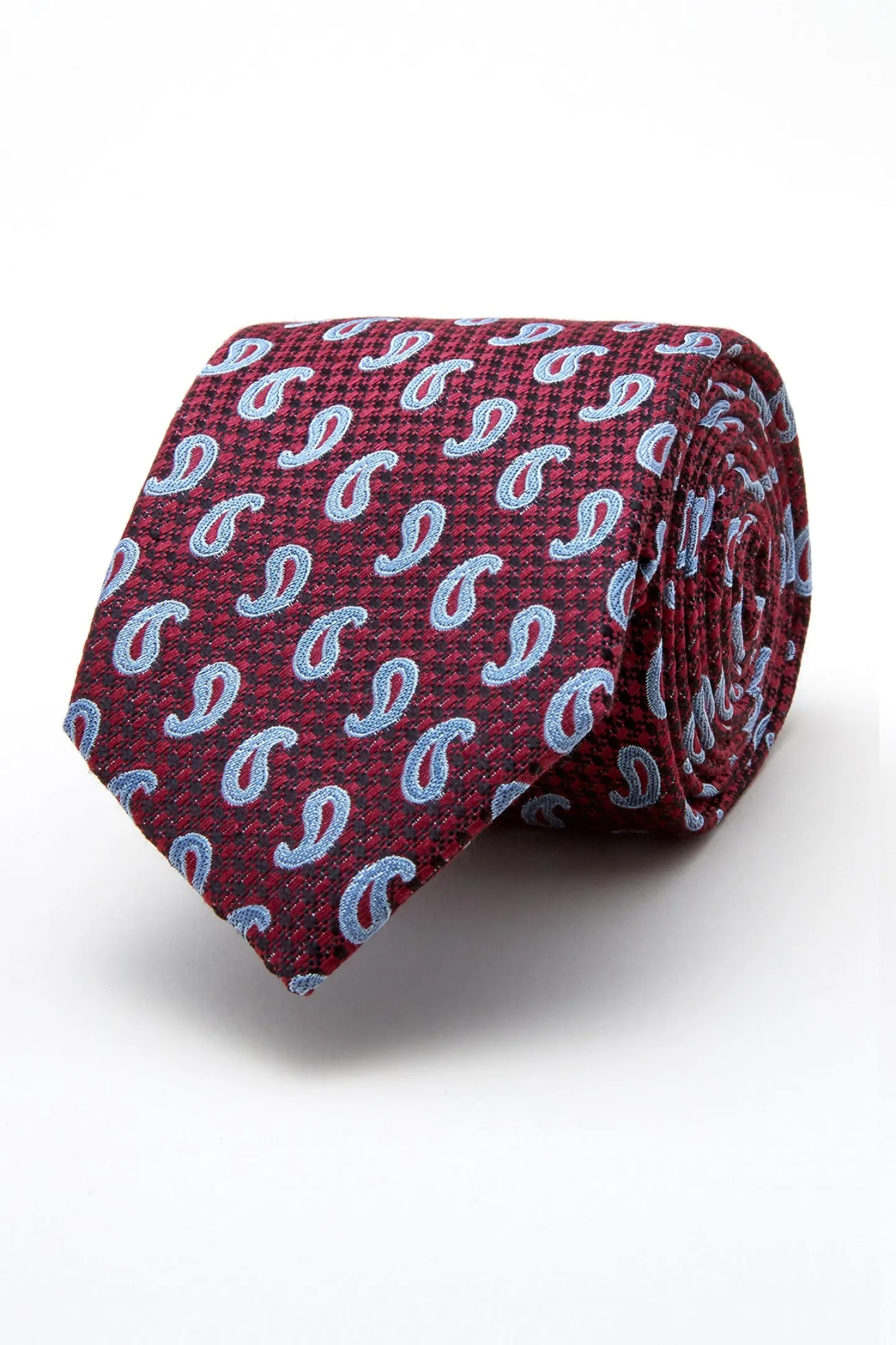 New Cornucopia Pattern Tie Silk and Wool Blend 7,5cm Gravatas
