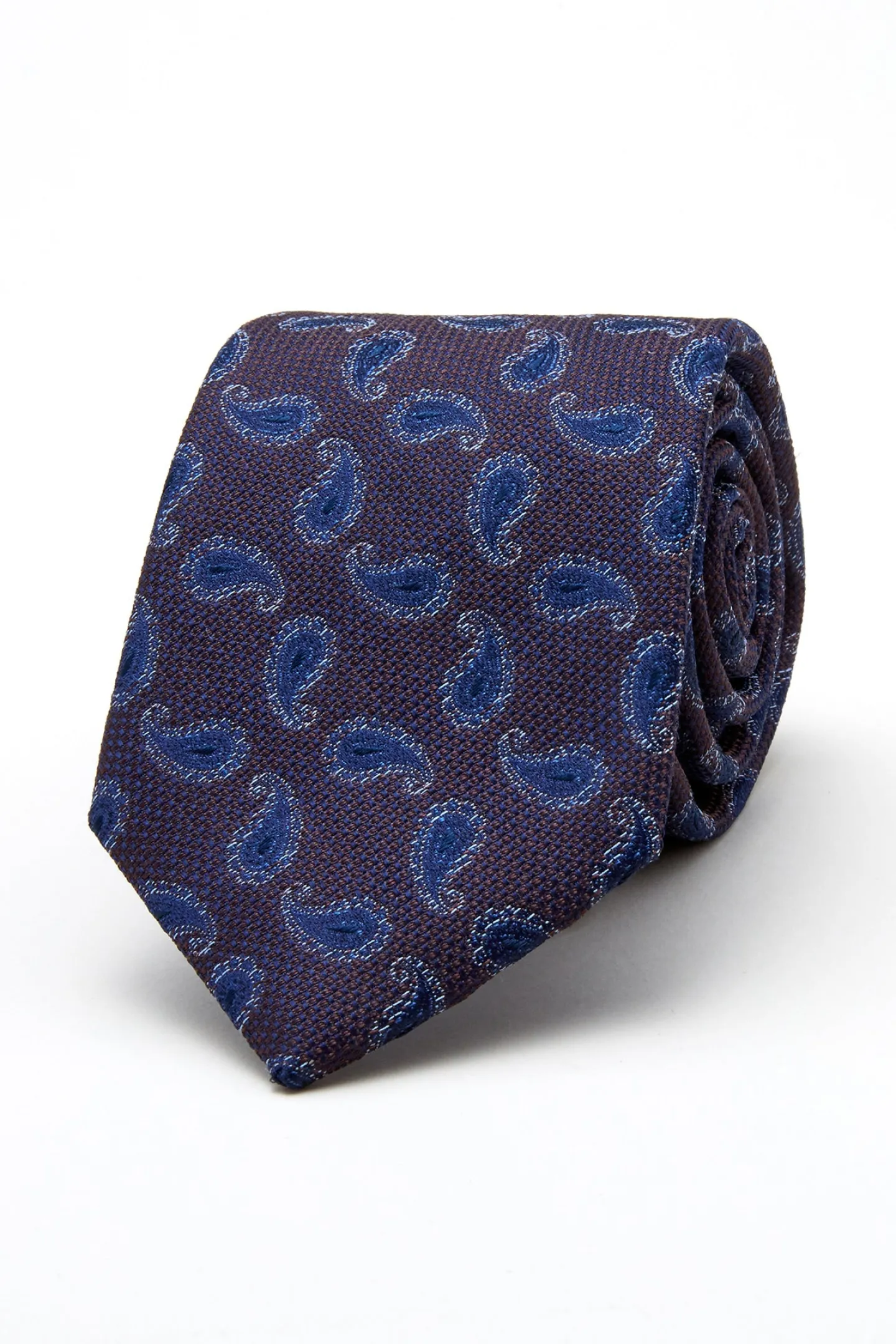 Hot Cornucopia Pattern Tie Silk and Wool Blend 7,5cm Gravatas