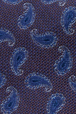 Hot Cornucopia Pattern Tie Silk and Wool Blend 7,5cm Gravatas