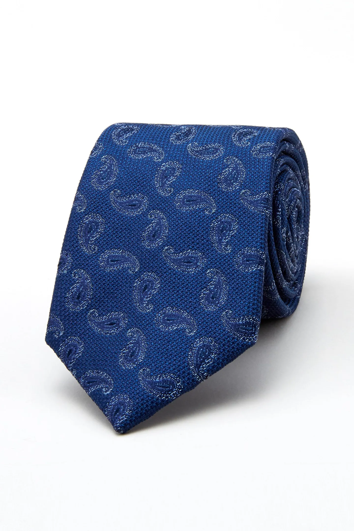 Hot Cornucopia Pattern Tie Silk and Wool Blend 7,5cm Gravatas