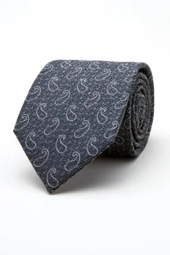 Hot Cornucopia Pattern Tie Silk and Wool Blend 7,5cm Gravatas
