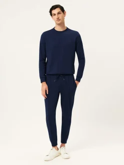 Clearance Cotton Fleece Jogger With Ribbed Waistband Calças Desportivas