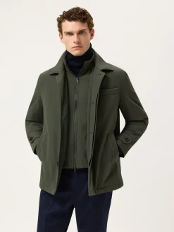 Hot Cotton-Nylon Hooded Jacket Blusões
