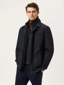 Hot Cotton-Nylon Hooded Jacket Blusões