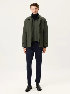 Hot Cotton-Nylon Hooded Jacket Blusões