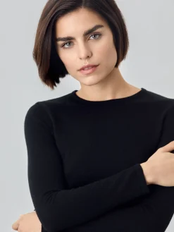 Best Crew Neck Merino Wool Sweater MULHER Camisolas