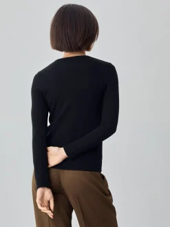 Best Crew Neck Merino Wool Sweater MULHER Camisolas