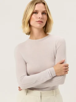 Outlet Crew Neck Seamless Sweater In Wool Cashmere blend MULHER Camisolas