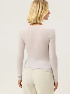 Outlet Crew Neck Seamless Sweater In Wool Cashmere blend MULHER Camisolas