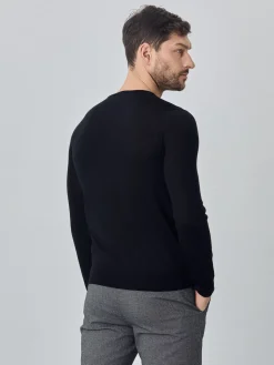 Best Crew Neck Sweater With Long Sleeves In Extra Fine Merino Wool Camisolas
