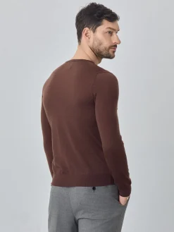 Best Crew Neck Sweater With Long Sleeves In Extra Fine Merino Wool Camisolas