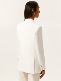 Discount Double-Breasted Suit Blazer In Cotton & Linen Blend MULHER Blazers