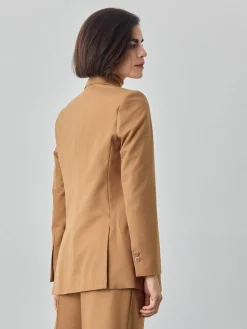 Clearance Double-Breasted Suit Blazer In Rayon Blend Fabric MULHER Fatos|Blazers