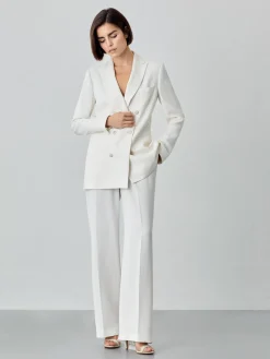 Best Double-Breasted Suit Blazer In Viscose Blend MULHER Fatos|Blazers