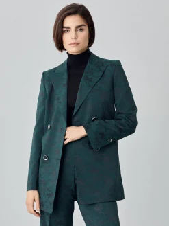 Discount Double-Breasted Suit Blazer In Jacquard Fabric MULHER Fatos|Blazers