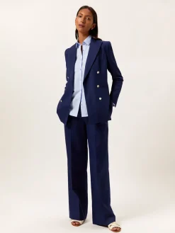 Sale Double-Breasted Suit Blazer In Cotton & Linen Blend MULHER Fatos|Blazers