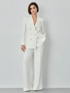New Double-Breasted Suit Blazer In Cotton Blend Fabric MULHER Fatos|Blazers