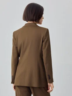 New Double-Breasted Suit Blazer In Viscose Blend MULHER Fatos|Blazers