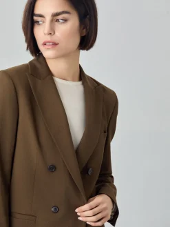 New Double-Breasted Suit Blazer In Viscose Blend MULHER Fatos|Blazers