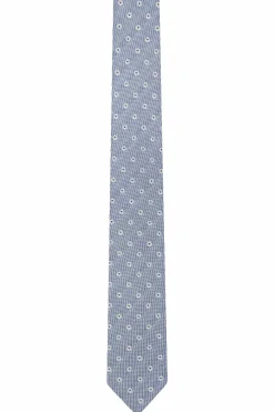 Discount Floral Pattern Tie 100% Silk 7cm Gravatas