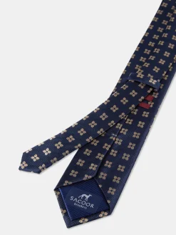 New Floral Pattern Tie 100% Silk 7,5cm Gravatas