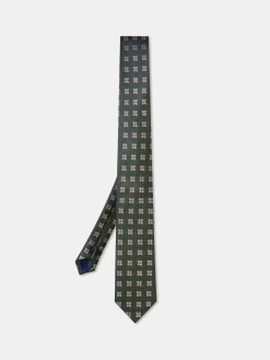 New Floral Pattern Tie 100% Silk 7,5cm Gravatas
