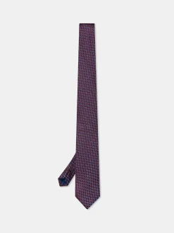 New Floral Pattern Tie 100% Silk 7,5cm Gravatas