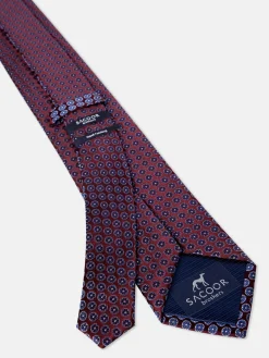 New Floral Pattern Tie 100% Silk 7,5cm Gravatas