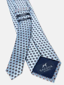 New Floral Pattern Tie 100% Silk 7,5cm Gravatas
