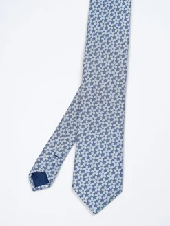 Floral Pattern Tie 100% Silk 7,5cm Gravatas
